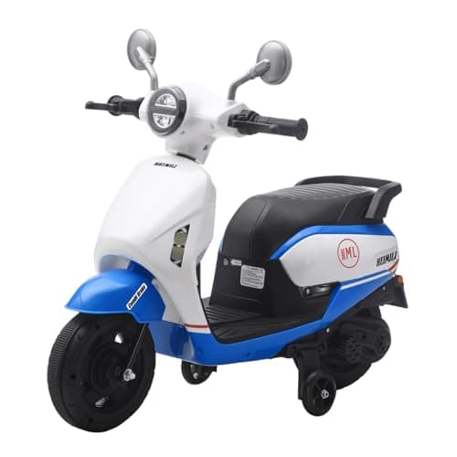 HEIMILI Toddler Motorcycle, Kids Electric Moped for Toddlers Age 1-3, 6V Toddler Ride On Scooter with Training Wheels, Music & Headlight, 2 MPH Kids Electric Motorcycle for Indoor & Outdoor Use(Blue) - Image 1