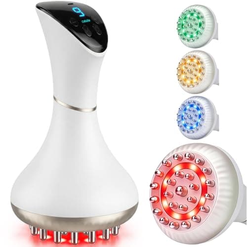 Huxerol Lymphatic Drainage Massager, Cellulite Massage Tool & Body Sculpting Machine with 4-Color Light, Pulse, Heat & Vibration for Body, Arms & Legs - Image 1