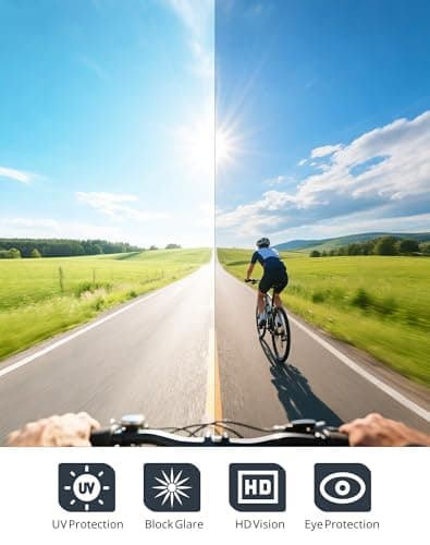 KALIYADI Polarized Sports-Sunglasses Men Cycling-Sunlasses: Lightweight Running Sun Glasses UV400 Protection Golf Fishing - Thumbnail 5