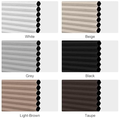 Brochao Custom Blackout Cellular Shades Cordless No Drill No Tools Honeycomb Shades for Windows, Easy to Install for Indoor Windows White - Thumbnail 4