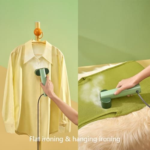 Nexdoo G6 Steamer for Clothes Portable 2-in-1 Travel Steamer Iron for Clothes, Just 0.7lbs Lightly, 10 Minutes of Continuous Steam, 900W Light Steamer for travel and home (green) - Thumbnail 5