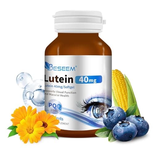 Beseem 6-in-1 Eye Supplement with Lutein 40mg, Zeaxanthin 10mg, Eye Health Support Supplement for Adults – Blue Light Protection, Macula Support & Eye Strain Relief – 60 Softgels - Image 1