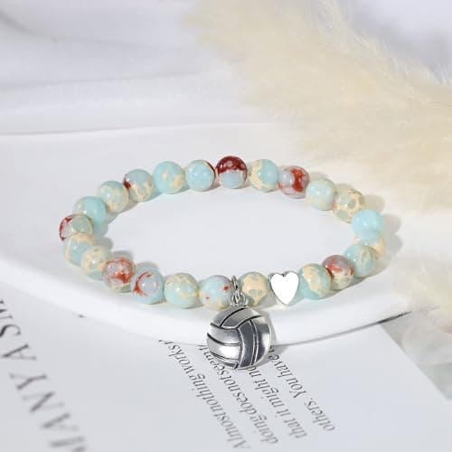 BAYLAY Volleyball Gifts for Teen Girls - Volleyball Bracelet Senior Night Gifts Accessories Stuff for Teen Girls Women Mom Birthday Gift Ideas for Kids Easter Essentials Basket Christmas Stocking Stuffers - Thumbnail 2
