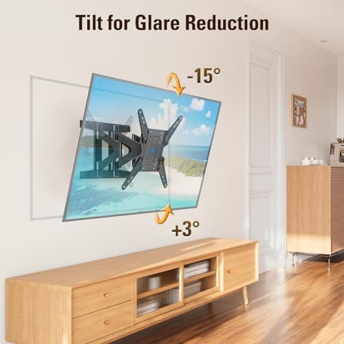 Mounting Dream Ultra Slim Full Motion TV Wall Mount, Low Profile Articulating TV Mount for 26 to 75 Inch TVs - Smooth Extension, Swivel, Tilt, Fits 16" Studs, Max VESA 400x400mm, Holds 88lbs - Thumbnail 4