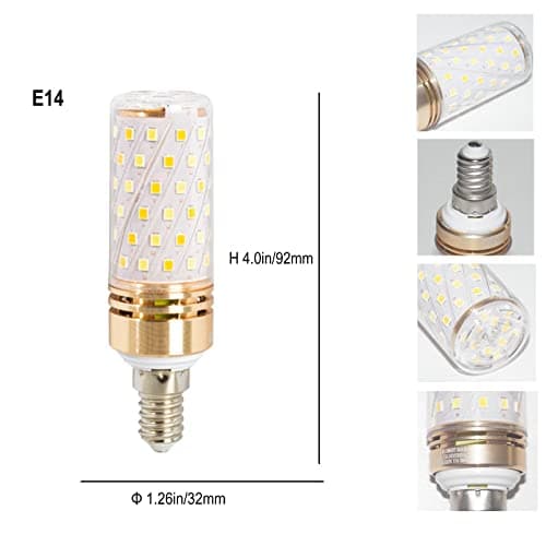 Erkangsm Smart Led Corn Light-Bulb with Remote-Control E14 9W Light Bulbs Adjustable Color Temperature (Warm/Cool) and Brightness, 2 Pack (2 Bulbs + 1 Remote) - Thumbnail 3