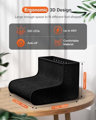 Red Light Therapy for Feet, 48W 320 LED Red & Infrared Light Device with 660nm Redlight & 850nm Infrared Light Wavelengths for Feet Foot Ankle Pain FSA Eligible - Thumbnail 5