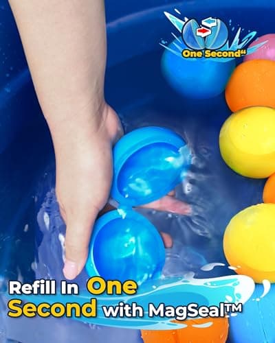 SOPPYCID Reusable Water Bomb balloons, Magnetic Refillable Water balls - Pool Toys for Boys and Girls, Beach Outdoor Activities Water Games Toy for kids Self Sealing Water Splash Ball (25Pack) - Thumbnail 3