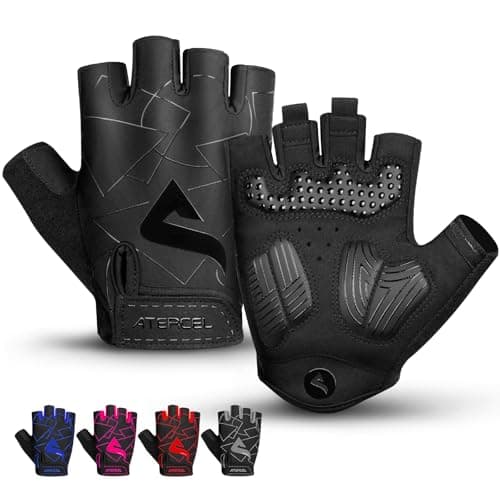 ATERCEL Cycling Gloves, Bike Gloves for Men, Bicycle Gloves for Cycling, Workout, Gym, Training, Weight Lifting Outdoor, Dirt Bike, Mountain Bike, and Riding (Black, X-Large) - Image 1