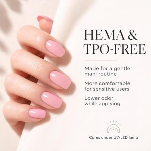 AZUREBEAUTY 6 Colors 15ml HEMA Free Purera Gel Nail Polish Set, Same Color Bottles, Soak Off UV LED Gel Polish Kit Nail Art for DIY at Home Manicure Salon Gifts, Nude Pink Beige Burgundy Red - Thumbnail 3