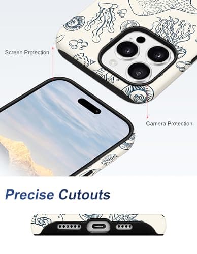 Aitipy Magnetic Shark Summer Phone Case for iPhone 13 Pro, Compatible with MagSafe, Cute Aesthetic Green Whale Soft TPU and Hard PC Shockproof Protective Phone Cover for Women Girls - Thumbnail 5
