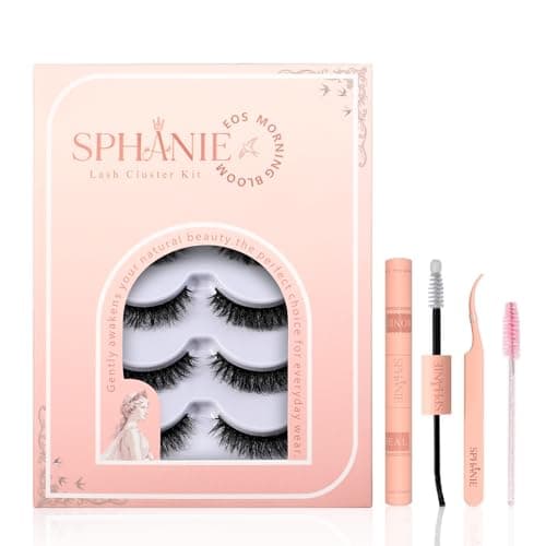 SPHANIE False Eyelashes Multipack, 5–9mm Natural Wispy Strip Lashes, Lightweight Reusable False Lashes for Beginners, Natural Looking Daily Makeup, 5 Pairs - Image 1