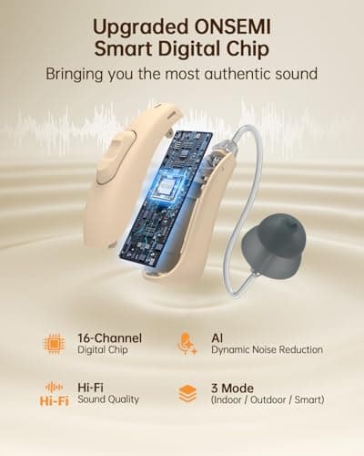 BIGPROT OTC Hearing Aids for Seniors, Superior Sound Quality, Comfort & Invisible design, AI Noise Cancellation, 120+ Hours of Charging Case Usage, 3 Smart Scene Modes - Thumbnail 2