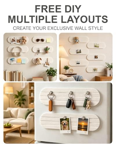 6 Pcs 15.7x3.9 Felt Board, Self-Adhesive and Removable Nano Tap Wall Decor, 0.35" Thick Freely Combinable Felt Bulletin Board for Bedroom Living Room Office Classroom Flower Shop (Beige) - Thumbnail 2