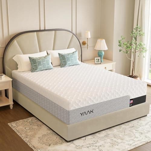Yaak 12 Inch King Size Mattress, Cooling King Size Memory Foam Mattress in a Box for Hot Sleepers, Pressure Relief with Comfort Foam, Certipur-US Certified, USA-Made Foam, Medium Firm - Thumbnail 2