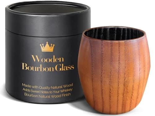 The Original Charred Wooden Bourbon Drinking Glass, Bourbon Gifts for Men