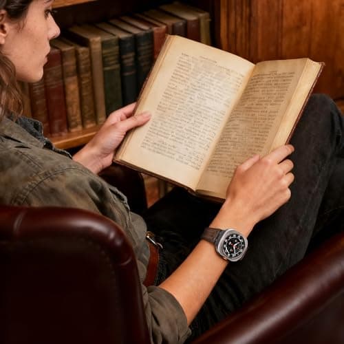 Leather Band Compatible with Samsung Galaxy Watch Ultra 47mm/Watch 8 7 6 5 4 FE 40mm 44mm/Watch 8 6 4 Classic/Watch 5 Pro, Premium Top Grain Leather Strap with Rugged Stainless Steel Connector for Samsung Watch Bands Men & Women - Thumbnail 6