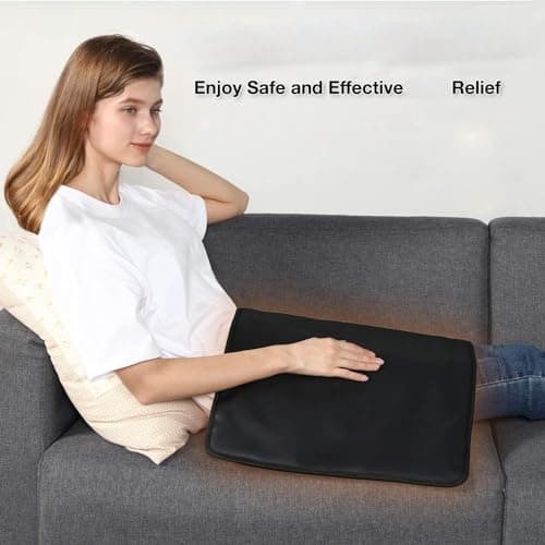 XUYU Far Infrared Heating Pad with Natural Jade and Tourmaline Stones - EMF-Free FIR Heat Mat for Back, Shoulder Comfort - Smart Memory Controller, Auto Shut-Off, Travel Bag (26" x 16.5") 2025Upgraded - Thumbnail 5