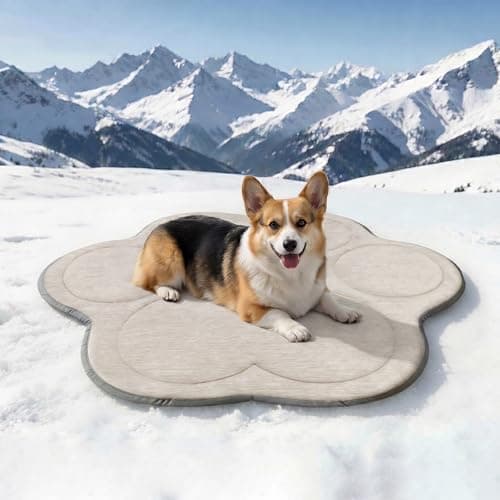 BECROWM Dog Cooling Mat Self Coolings Foldable Cooling Pad for Dog in Summer Coolings Mat for Dogs and Cats Machine Washable (Dog Paw, Large-36 L x 32" W) - Image 1