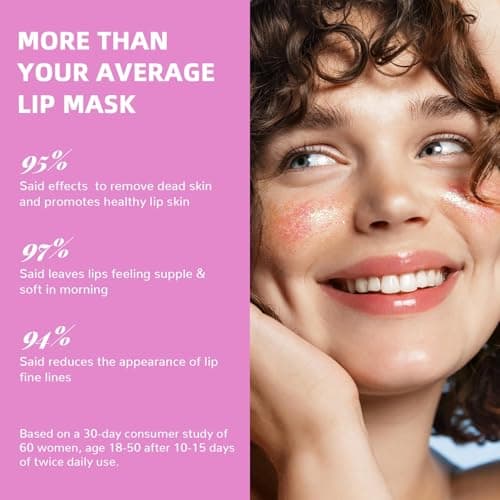 ANRCOLLECT Lip Scrub & Lip Mask - Overnight Treatment Lip Care Kits with 2 Lip Exfoliator & 2 Sleeping Lip Balm, Intense Hydration Lip Set for Dry Chapped Cracked Lips, Exfoliate & Moisturize (4 Pack) - Thumbnail 3