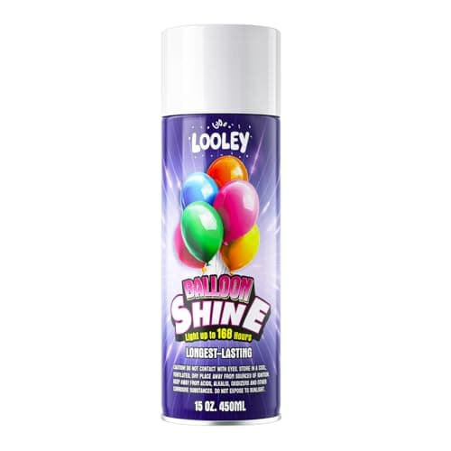 LOOLEY Pro Balloon Shine Spray, 15 fl.oz 7+ Days Ultra Lasting High Gloss Spray for Latex Balloons, No-Wipe, Waterproof and Fragrance-Free Formula, Perfect for Outdoor Balloon Party and Event Decor - Image 1