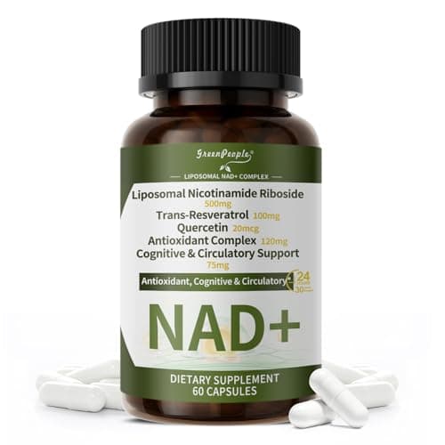 NAD+ Supplement for Women with Resveratrol , 20-in-1 NAD Plus Supplement with Liposomal Nicotinamide Riboside Boost NAD+ Levels for Cell Repair Energy, Antioxidant,Focus - 60 Vegan Capsules - Image 1