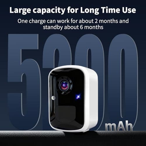Wireless Security Camera, WiFi Battery Powered Camera with 3MP Pixel, AI Motion Detection, 2-Way Talk, Spotlight, Siren, IP65, Cloud/Up to 256G SD Storage (Provide SD Card About 180 Days of Storage) - Thumbnail 2