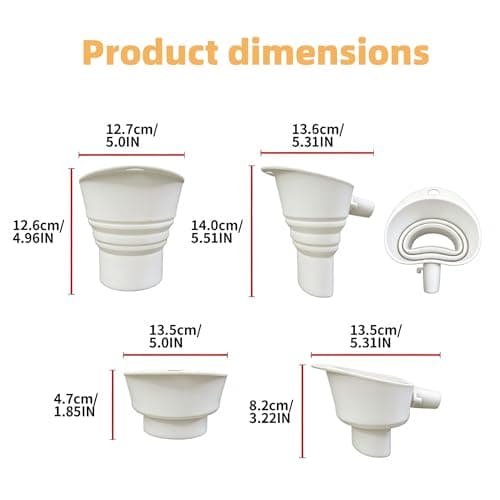 Large Flour Funnel for Kitchen Aid Mixer,Foldable Silicone Kitchen Aid Attachments for Mixer Fit Tilt-Head 4.5–5 Qt (KSM150) with Hanging Loop,Suitable for Use in Kitchens and Bakeries,Dishwasher Safe - Thumbnail 2