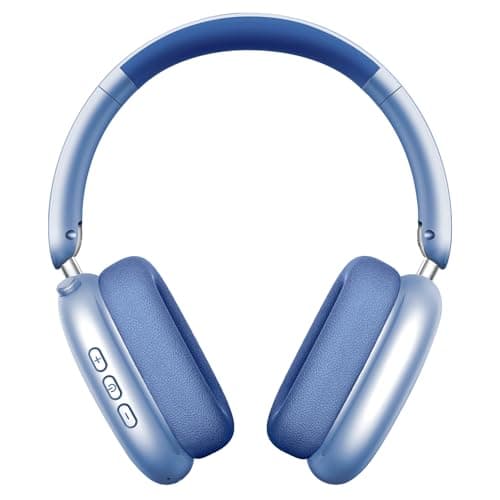 Wentronic Y01 Wireless Noise Canceling Headphones Bluetooth 5.3 Over Ear Headphones with Microphone, Hi-Res Audio, 48H Playtime, Foldable Comfortable Earpads,Compatible with iOS,Android,PC, Blue - Image 1
