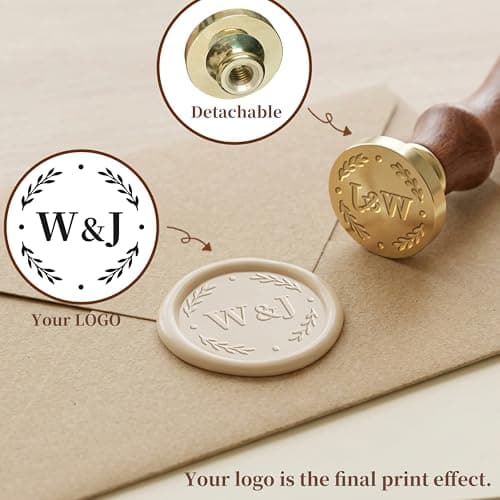 Custom Wax Seal Stamp，Memorable Impression-Personalized Wax Seal Stamp，Design Your own Logo for Invitations, envelopes, Wine Decorations, and Special Occasions. - Thumbnail 5