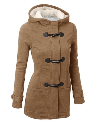 STOLKISS Women's Fleece Jacket Long Soft Insulated Shell Warm Winter Coat Long Soft Slim Warm Windbreaker Hood Plus Size Coat - Thumbnail 5