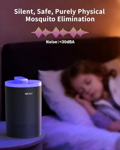 NEXLY MK029 Bug Zapper Trap Indoor in Home Mosquito Zapper Mosquito Killer Fruit Fly Traps Flying Insects Zappers Gnats House Energy Conservation UVA Zapper for Bedroom Livingroom Kitchen Basement - Thumbnail 6