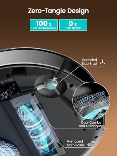 Lefant M3 Max Robot Vacuum and Mop, 20000Pa Suction,Multifunctional Dock with Hot Water Self-Cleaning&Drying, Obstacle Avoidance,90-Day Self-Emptying, 5G WiFi Alexa/APP/iWatch Control - Thumbnail 5