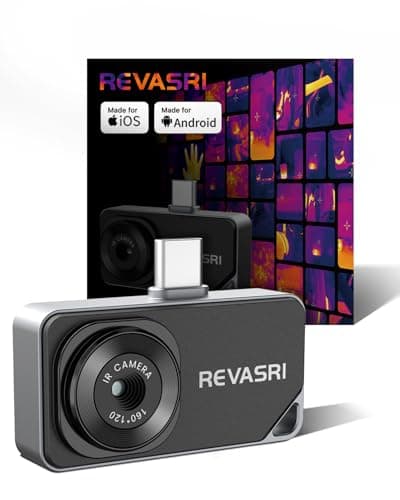 REVASRI Thermal Camera for Type-C iPhone & Android Device, 320x240 Super Resolution, 15x Digital Zoom, 25Hz Thermal Imaging Camera for Water Leak Detection,HVAC Electrical Plumbing, Home Inspection - Image 1