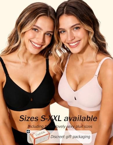 Jelly Wireless Bras for Women Sexy Comfortable Bra Bralettes V Neck Cute Office Fashion Date Night Outfit Ideas Bride Wedding - Thumbnail 3