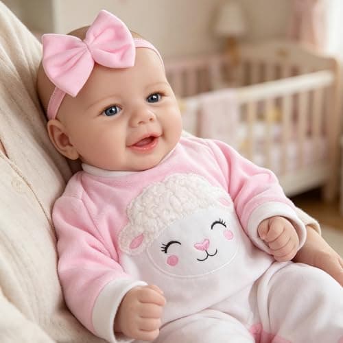 Milidool Reborn Baby Doll Girl - 17-Inch Soft Body Realistic Baby Doll Real Life Baby Dolls for 3+ Years Girl Birthday Gifts, Pretend Play, Christmas & Collection - Thumbnail 3
