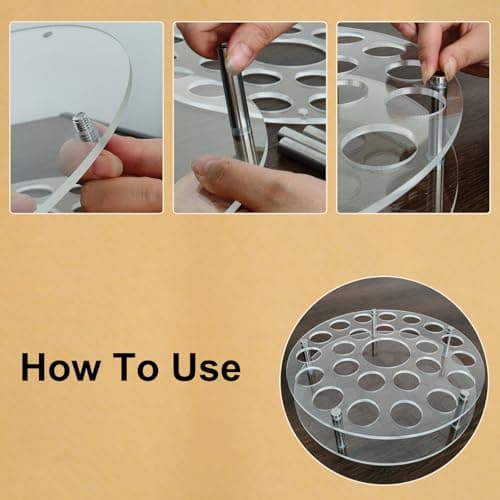 Shot Glass Tray Holder 1.5 Inch Hole Glasses Tray Convenient Serving Tray Wine Cup Organize Rack for Vodka Tequila Whiskey Liquor Gifts Party Weddings Club (25 Hole) - Thumbnail 3