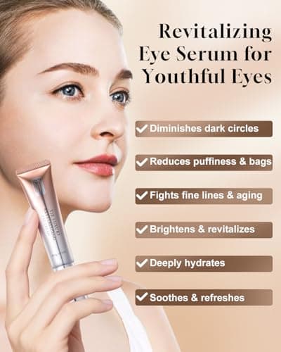 TJE Caffeine Eye Cream, Under Eyes Cream with Hyaluronic Acid & Vitamin E, Under eye Treatment Serum for Women & Men - 15 g - Thumbnail 5