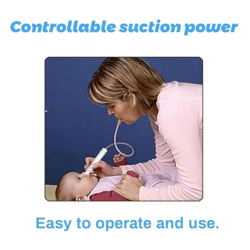 Baby Nasal Aspirator with 24 Replacement Filters - Soft Silicone Tip Nose Sucker for Newborns and Toddlers - Manual Suction for Quick Relief from Congestion - BPA-Free Transparent Mucus Extractor - Thumbnail 5
