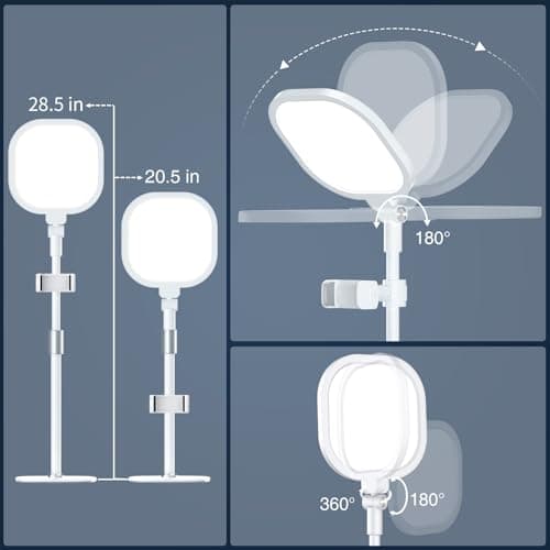 Lighting for Video Calls, 30 Light Modes Video Conference Light, Desk Ring Light with Stand for Webcam, Meetings, Live Stream, Home Office. CRI 97.8 - Thumbnail 5