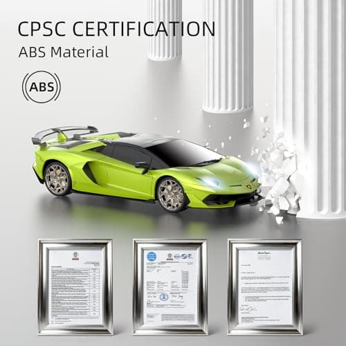 AEROQUEST Lamborghini Remote Control Car, 1:24 Scale Electric Sport Racing Hobby Toy Car Lamborghini Model Vehicle for Boys Girls Birthday Gifts, Green - Thumbnail 5