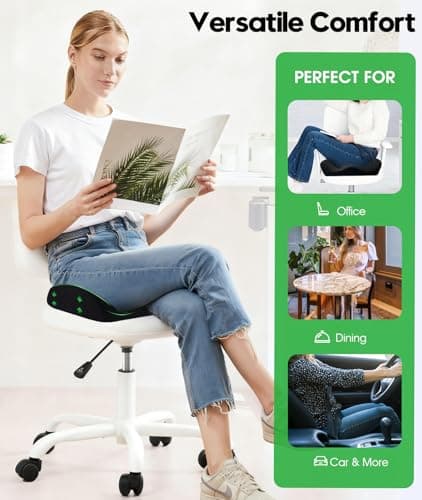 Irosiy Premium Seat Cushion - Pressure Relief Cushion for Office Chair, Car, Wheelchair | Cool Gel Memory Foam for Tailbone Pain Relief | Multi-Purpose Comfort - Thumbnail 6
