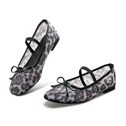 StillFancxy Ballet Flats with Bow Square Toe Ballerina Flats Slip on Bowknot Flat Shoes for Women Dressy Comfortable - Thumbnail 2