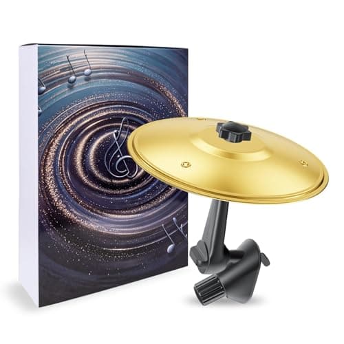 Easter Gifts, Mini Cymbal, Car Air Vent Mini Drum Crash Cymbal, Funny Musical Instruments Gadget for Drummer Music Lovers Gift, Suitable for all Types of Vehicles, Gold