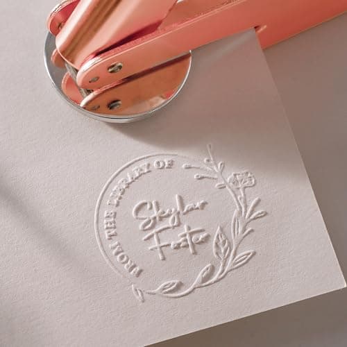 CasaFit Book Embosser Personalized - Custom Library Stamp with Metal Carving Molds | for Book Lovers/Teachers/Students Unforgettable Gift - Thumbnail 2