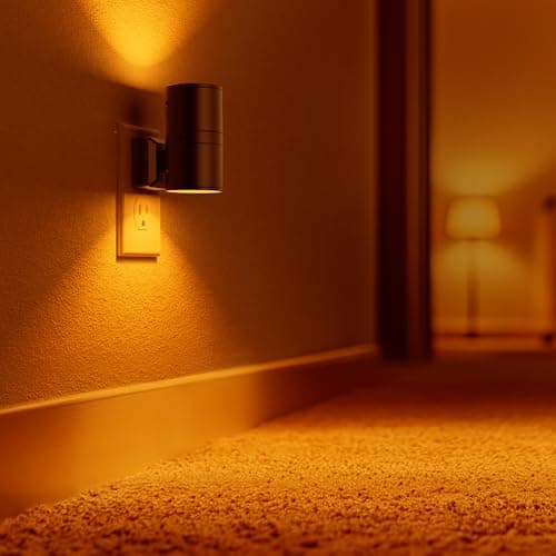 Briignite Night Lights Plug into Wall, Modern LED Night Light Plug in, Dusk to Dawn Sensor,Amber Night Light 0-100LM Adjustable Brightness, Dimmable NightLight for Hallway, Bedroom, Stairway, 2 Pack - Thumbnail 6