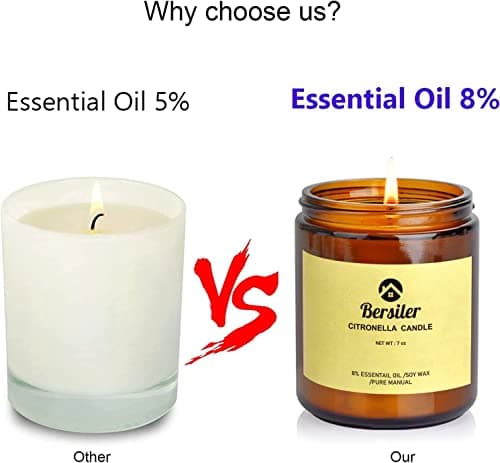 Aromatherapy Candles, Scented Candles, 7 OZ Lemongrass Citronella Candles, Stress Relief and Relax for Home & Bedroom Gift for Women Birthday Christmas, Soy Wax Candle - Thumbnail 6