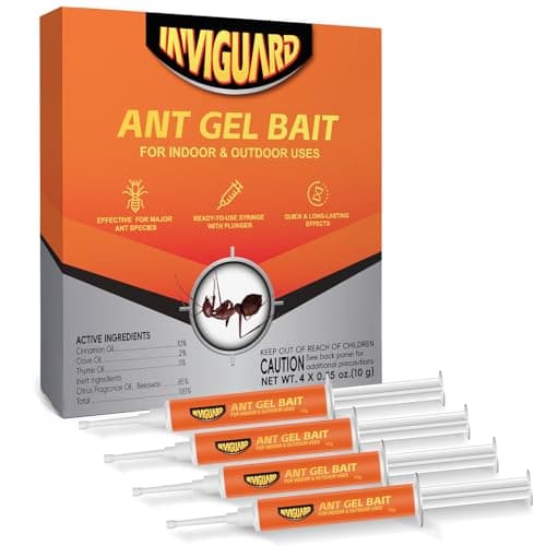 Ant Gel Bait, 4Tubes x 10-Grams, Indoor and Outdoor Use, Killer Gel for Control of Most Major Ant Species, Ready-to-Use Ant Traps for Home & Outdoor - Image 1