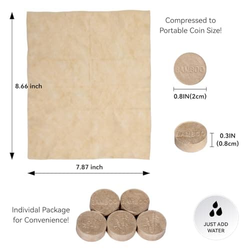 Compressed Towel Tablets - Disposable Compostable Toilet Paper Tablets for Travel, Hiking, Camping and Backpacking - Thumbnail 3