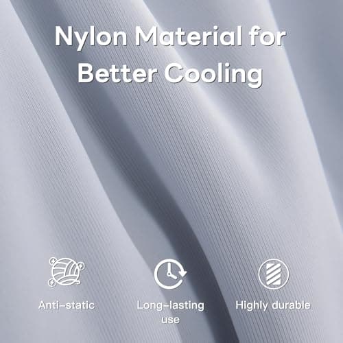 NEXHOME PRO Cooling Comforter, Twin Size, Double Sided, All Season, Silk Smooth, Breathable & Lightweight, 68"x90", Blue - Thumbnail 5