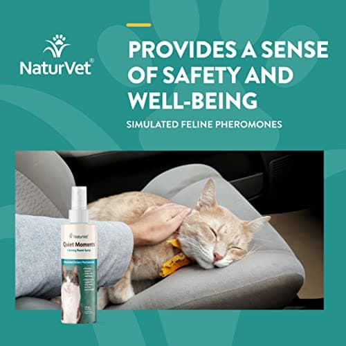 NaturVet Hemp Quiet Moments Plus Hemp Seed for Cats, 60 ct Soft Chews, Made in USANaturVet Quiet Moments Herbal Calming Spray, 8 Ounce- Feline - Thumbnail 3